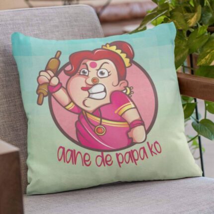 Mothers Day Cushion Aane De Papa Ko Printed Throw Pillow Sofa - Multicolor - Image 2