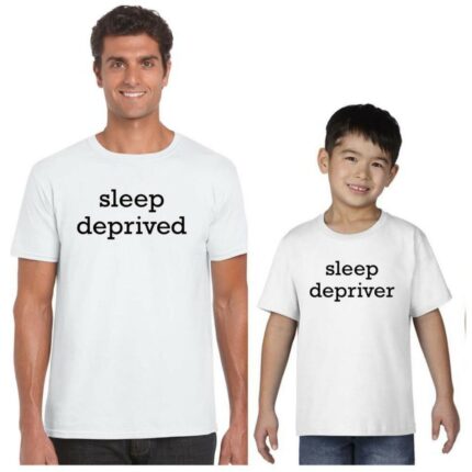 Funny Sleep Deprived and Depriver Parent & Child T-shirts - Image 3