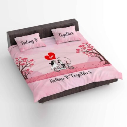 Romantic Riding It Together Bedsheet