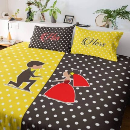 His and Hers Bedsheet with Pillows Cases - Image 3