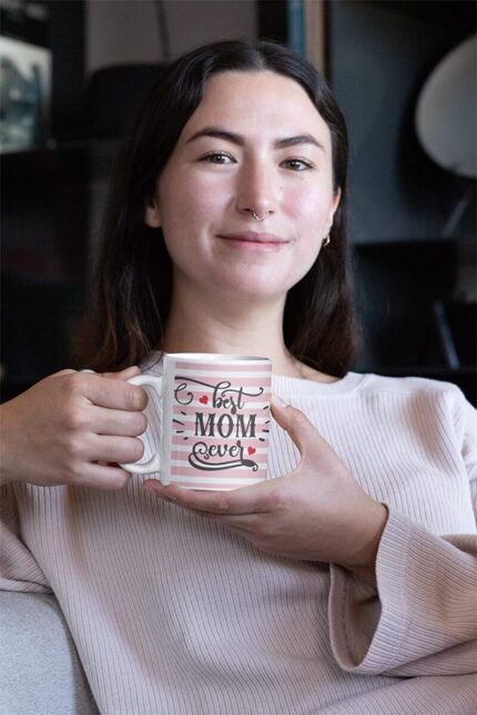 Gifts for Mom, Floral Best Mom Ever Mug - Image 3