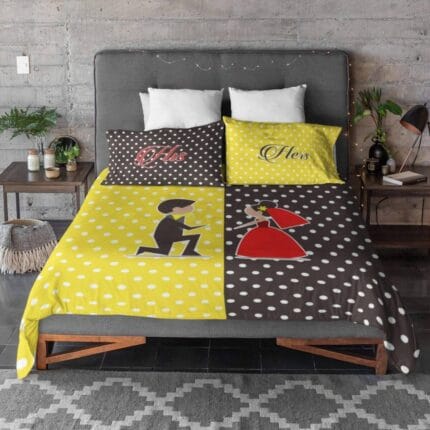His and Hers Bedsheet with Pillows Cases - Image 5