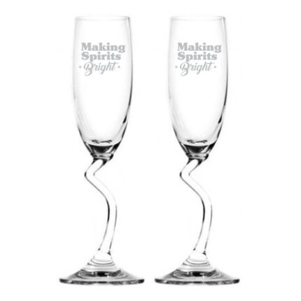 Making Spirits Bright Champagne Flutes Set of 2 - Image 4