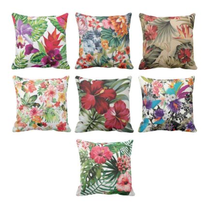 Antique Beautiful Floral Cushion Cover Set of 7
