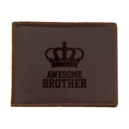 Awesome Brother Men's Leather Wallet for Brother - Image 2