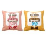 Awesome Mom Dad Cushion Cover Set of 2