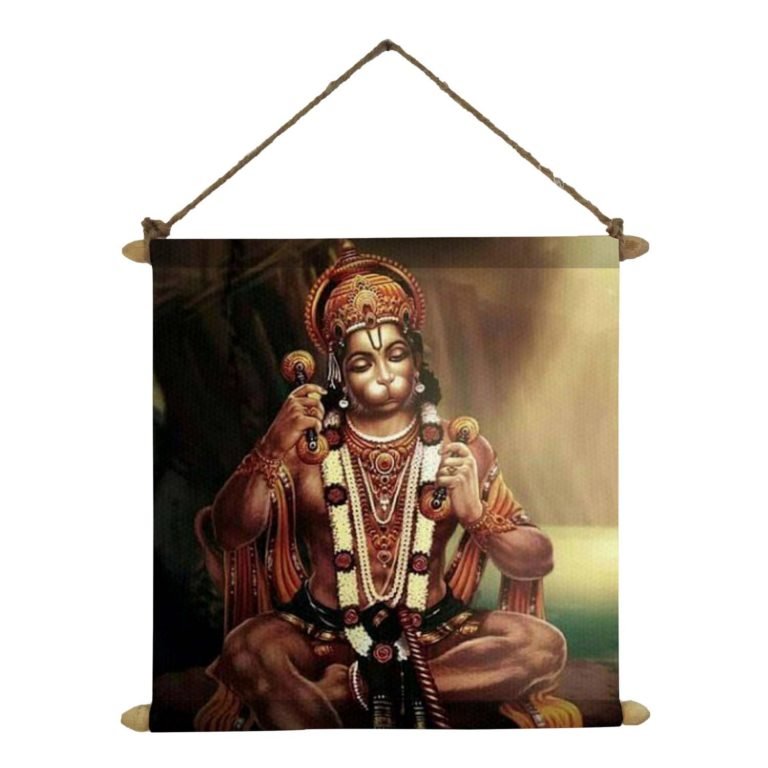 Balaji Lord Hanuman Canvas Scroll