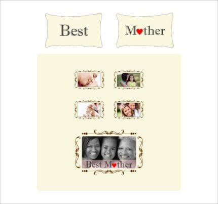 Personalized Best Mother Double Bed Photo Bedsheet for Mother - Image 9