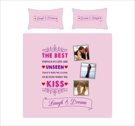 Personalized Kiss Laugh Dream Picture Bedsheet - Image 8