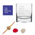 Engraved Best Brother Ever Whiskey Glass