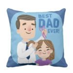 Best Dad Ever Cushion Cover from Daughter