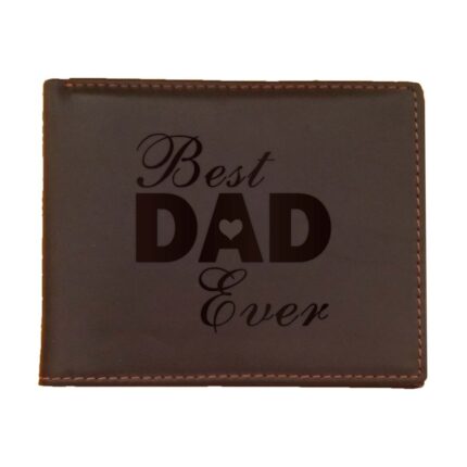 Best Dad Ever Men's Leather Wallet - Image 2