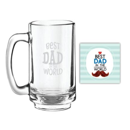 Funky Best Dad in the World Beer Mug 1