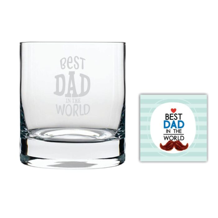 est Dad in the World Whiskey Glass