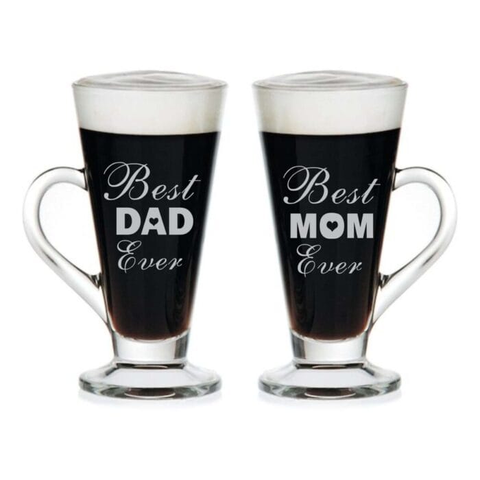 Best Mom Dad Ever Engraved Tea Mugs