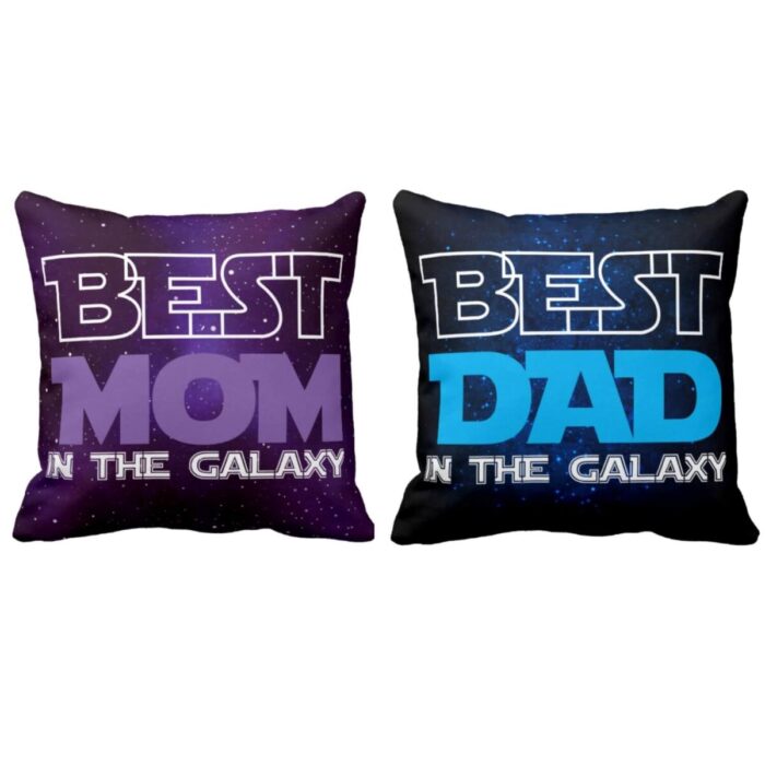 Best Mom Dad in the Galaxy Cushion Cover Set of 2