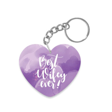Best Wifey Ever Wooden Keychain