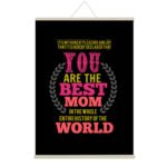 Best Mom In The World Canvas Message Scroll
