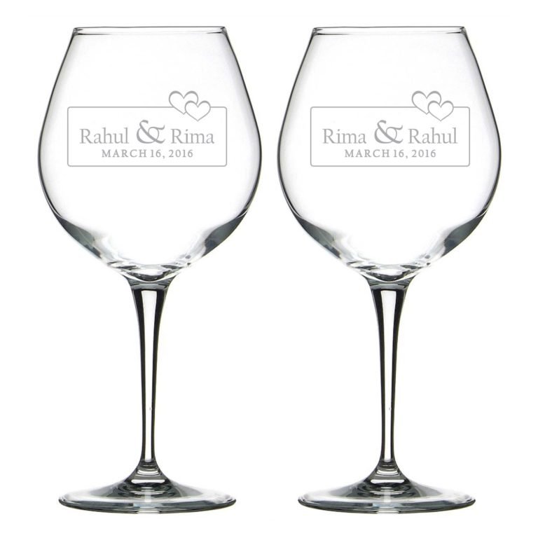 Bonded by Love Personalized Engraved Wine Glass