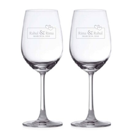 Bonded by Love Personalized Engraved Wine Glass - Image 2