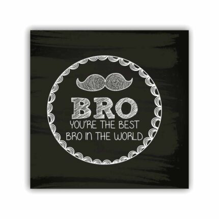 Moustache Worlds Best Bro Chalkboard Mug - Image 3