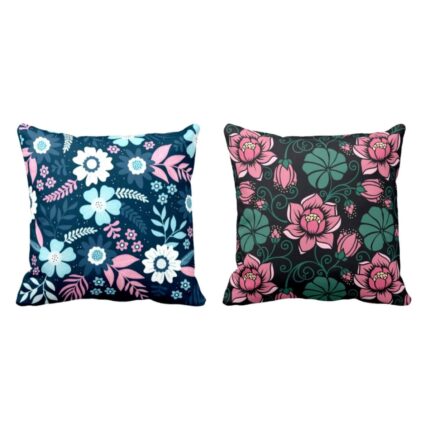 Captivating Marvelous Floral Flowers Printed Cushion Covers Set of 2
