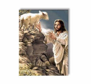 Lord Jesus Saving Little Lamb Wall Paintings Frame