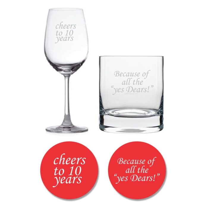 Cheers 10th Anniversary Whiskey Wine Glass
