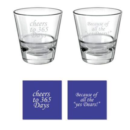 Cheers 1st Anniversary Whiskey Glasses - Image 2