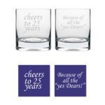 Cheers 25th Anniversary Whiskey Glasses
