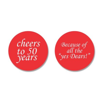 Cheers 50th Marriage Anniversary Wine Glasses Set of 2 - Image 5
