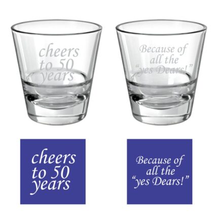 Cheers 50th Anniversary Whiskey Glasses - Image 2