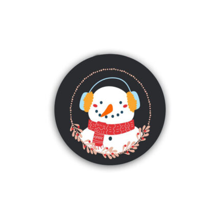Christmas Gifts Magic Coffee Mug, 330 ml with Coaster (White) - Cute Musical Snow Man - Image 2