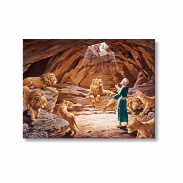 Daniel In The Lion'S Den Bible Lord Jesus Wall Paintings Frame