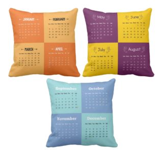 Colorful New Year 2018 Cushions Cover