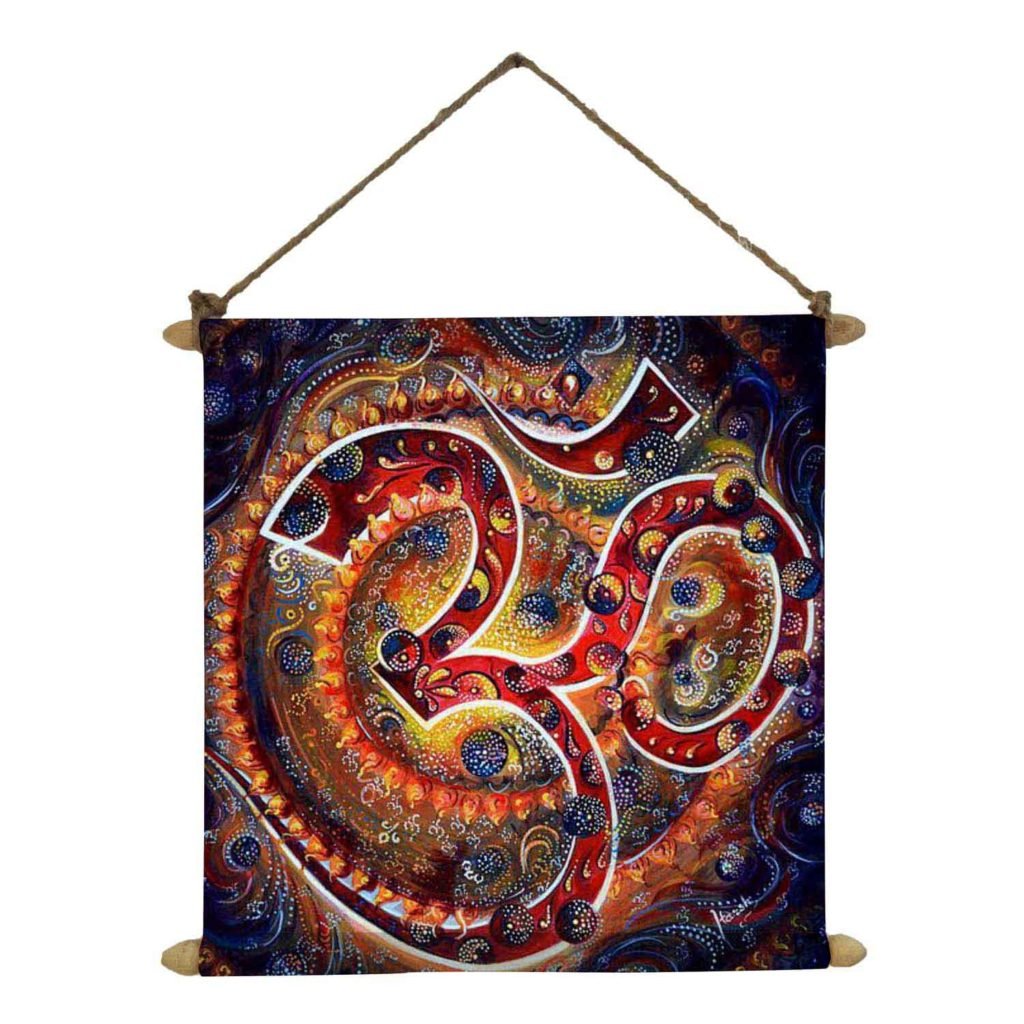 Colorful Om Canvas Scroll