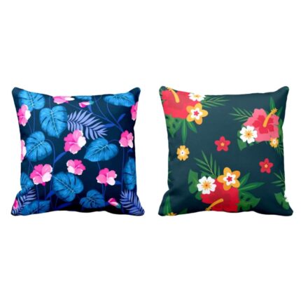Comely Classy Floral Flowers Printed Cushion Covers Set of 2
