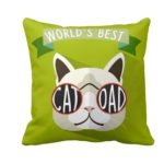 Cool World Best Cat Dad Cushion Cover