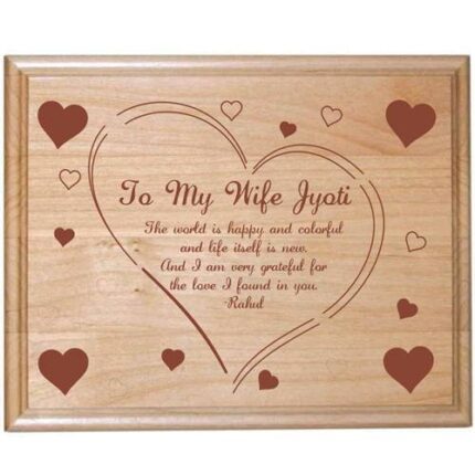 Custom Engraved Love Poem for Wife Plaque
