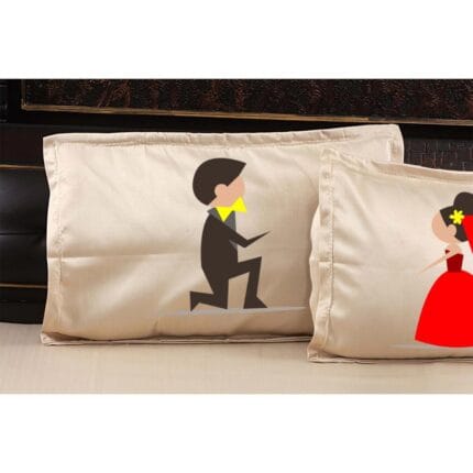 Cute Doodle Couple Bedsheet - Image 19