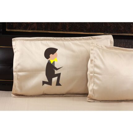 Cute Doodle Couple Bedsheet - Image 10