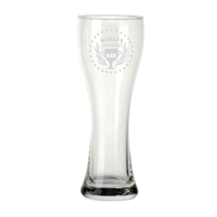 Best Dad in the World Beer Pilsner Glass - Image 8