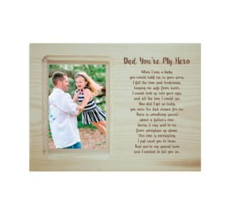 Dad You are My Hero Engraved Poem Photo Frame