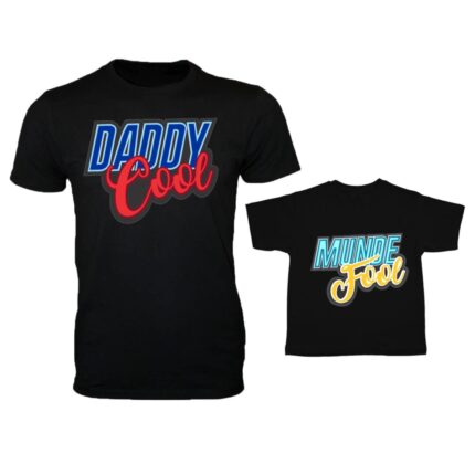 Funny Daddy Cool Munde Fool Dad and Son Family T-shirts - Image 5