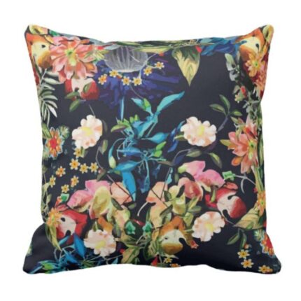 Dahlia Flower Print Cushion Covers