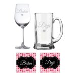 Engraved Marathi Didi Jiju Bahin Daji Beer Mug And Wine Glass