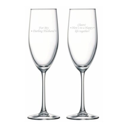 Darling Husband Happy life Together Champagne Flutes - Image 4