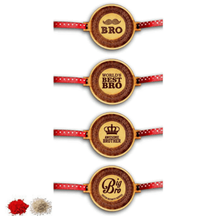 Engraved Best Awesome Moustaches Big Brother Rakhi