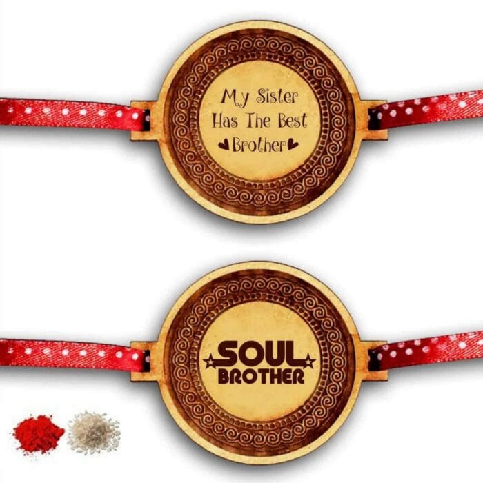 Engraved Best Soul Brothers Rakhi