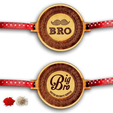 Engraved Moustaches Big Bro Rakhi
